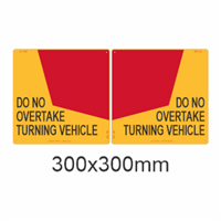 Do Not Overtake Marking Plate Square