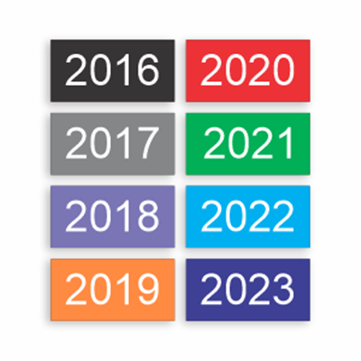 Year Number Stickers